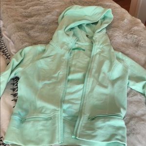 Lululemon light green zip up hoodie size 6